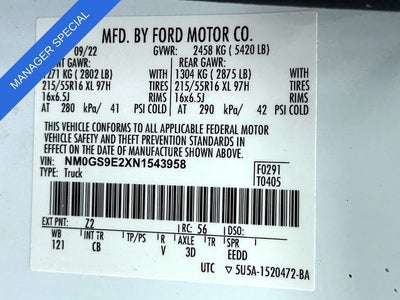 2022 Ford Transit Connect XL