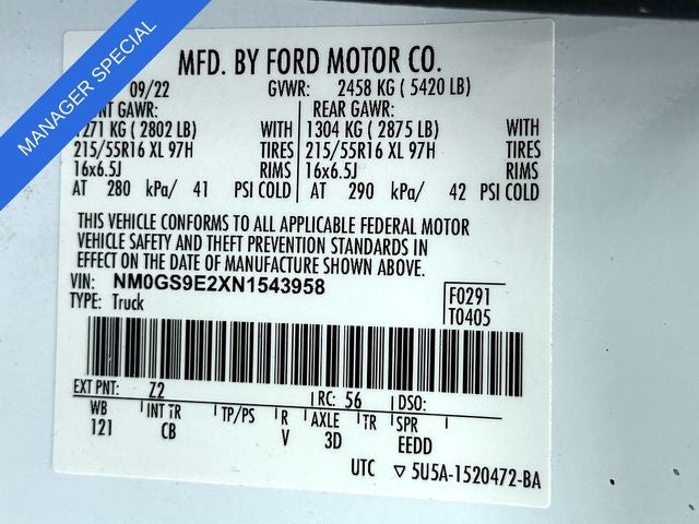 2022 Ford Transit Connect XL